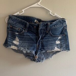 Hollister Blue Distressed Jean Shorts 9